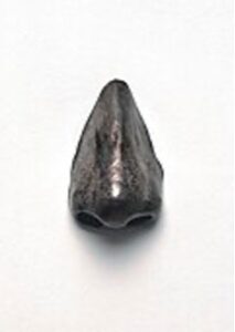 Artificial nose, made of plated metal, 17th–18th century Europe. This would have been worn as an alternative to rhinoplasty.