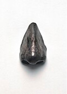 Artificial nose, made of plated metal, 17th–18th century Europe. This would have been worn as an alternative to rhinoplasty.
