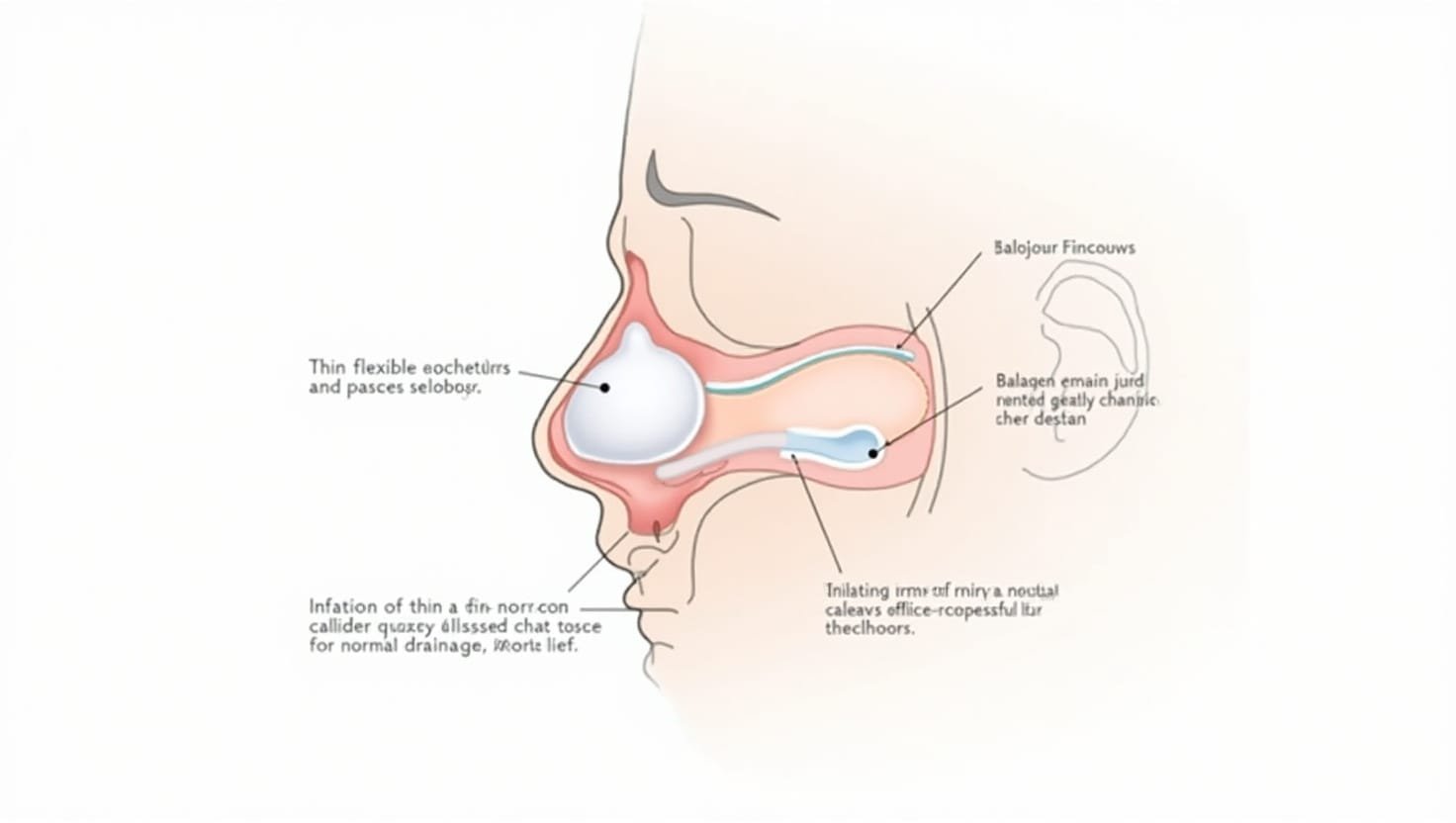 Illustration of the Balloon Sinuplasty Procedure