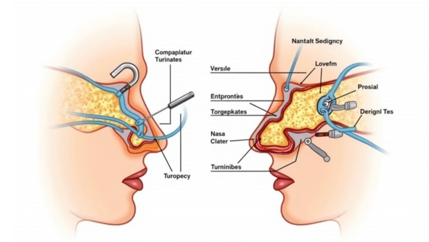 Anatomical Diagram of Nasal Surgery